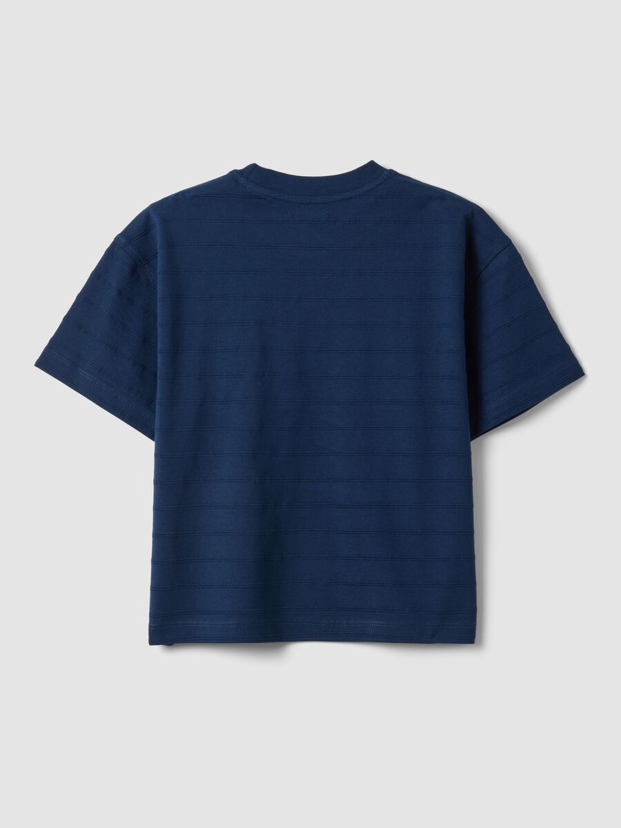 T-shirt in puro cotone blu da bambino regular fit_4