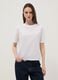 White short-sleeved pure cotton T-shirt with broderie anglaise embroidery_2
