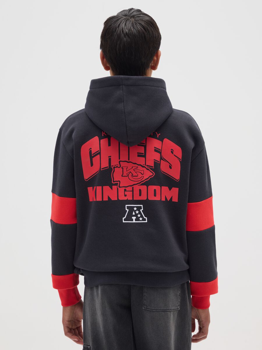 Multicolour regular fit kids' sweatshirt in cotton blend with Kansas City Chiefs print_1