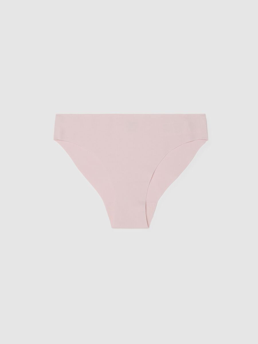 Pink Regular Fit Stretch Cotton Briefs_0