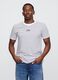 T-shirt in cotone elasticizzato a righe con logo GAP_0