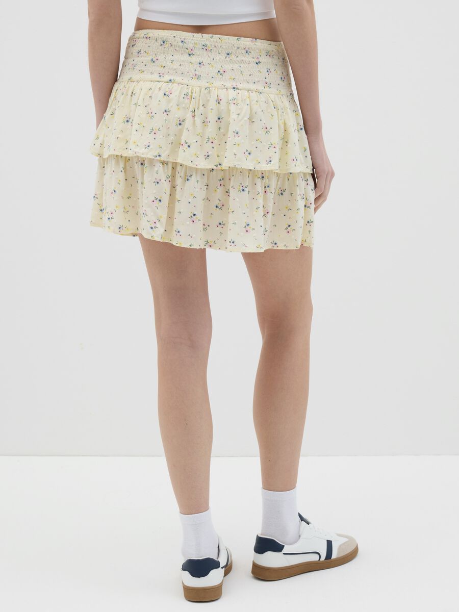 Short Floral Viscose Skirt B.Angel_3