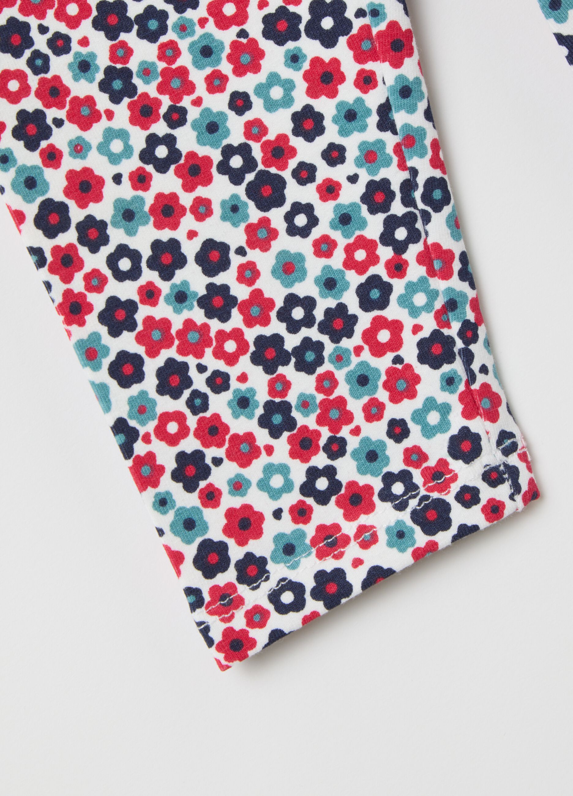 Girls' multicolour skinny fit cotton leggings