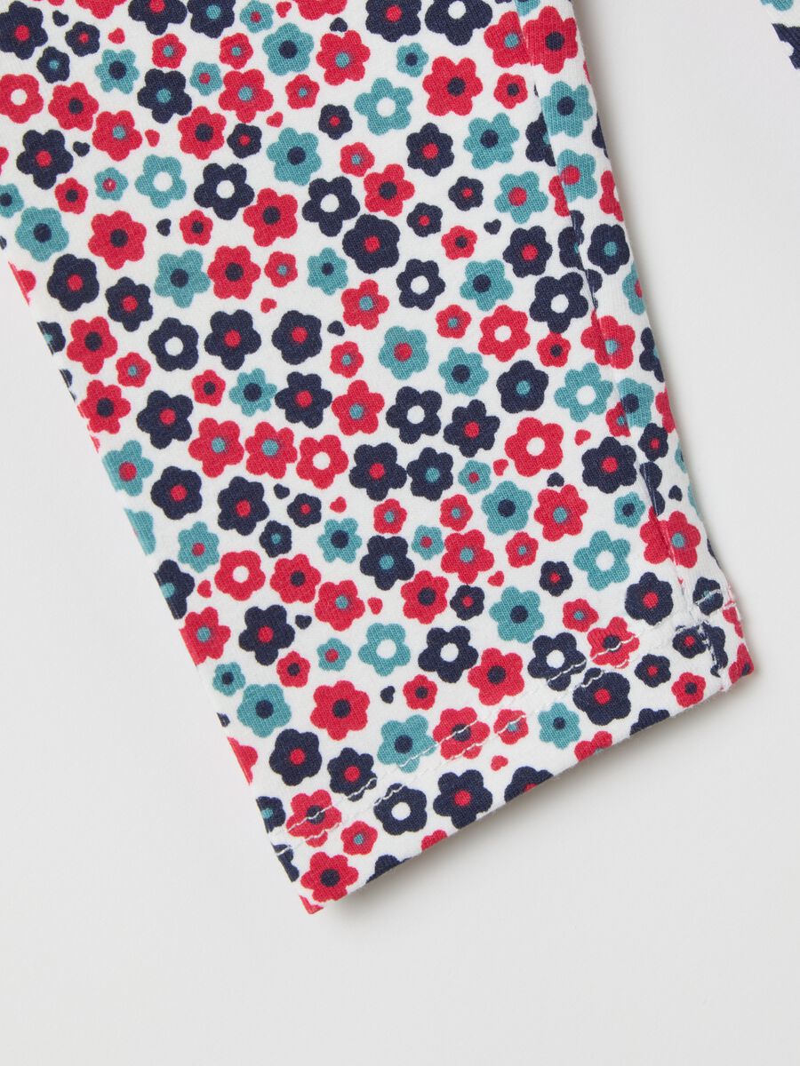 Girls' multicolour skinny fit cotton leggings_3