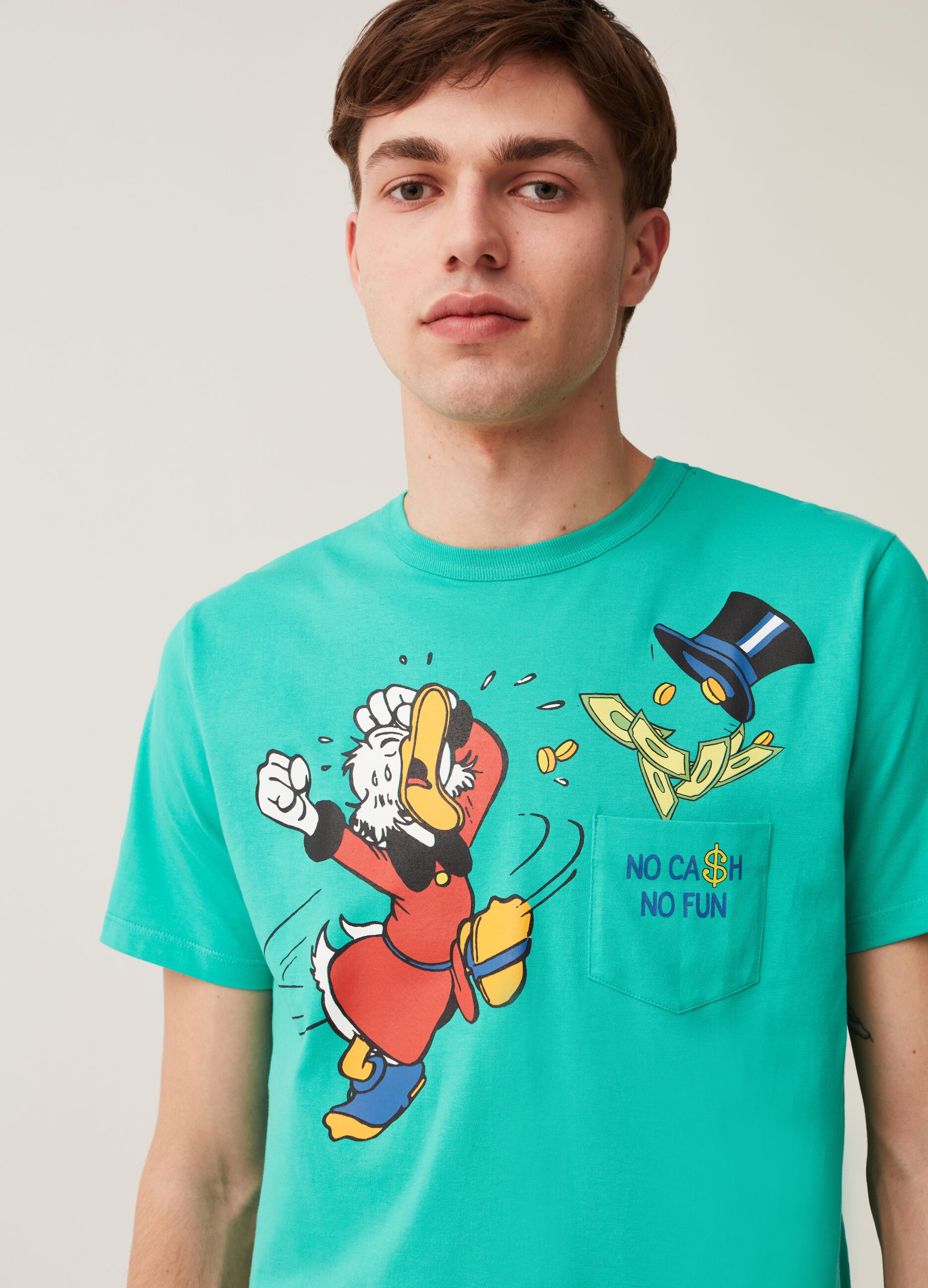 T-shirt con stampa Paperon de' Paperoni