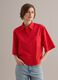 Red pure cotton shirt with chest pocket, oversized fit_2