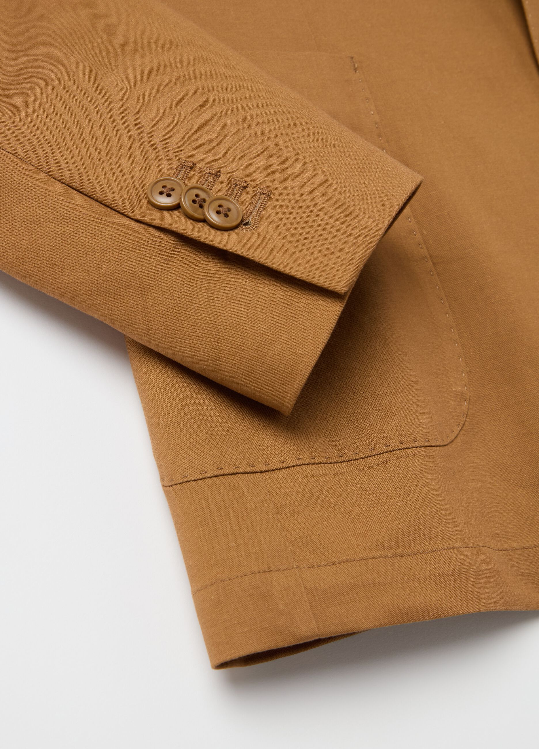 Blazer in Lyocell, cotone e lino