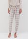Fleece pyjama trousers with check pattern_1