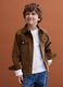 Brown stretch cotton shirt_0