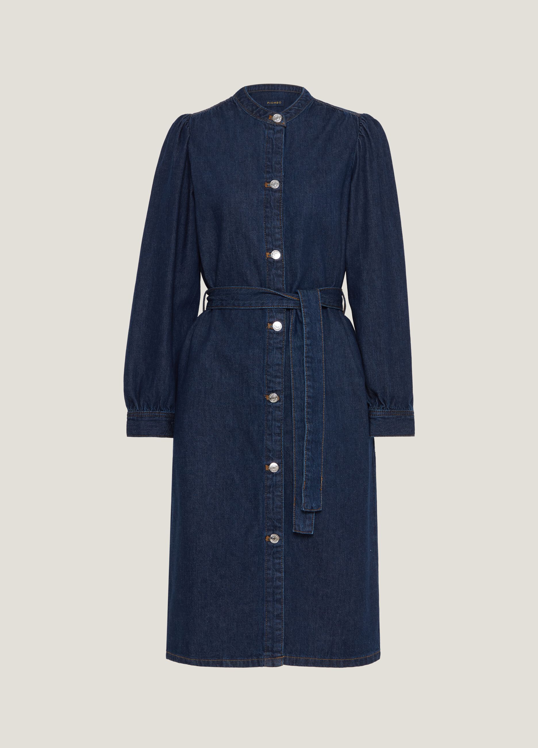 Vestito in denim con cintura_3