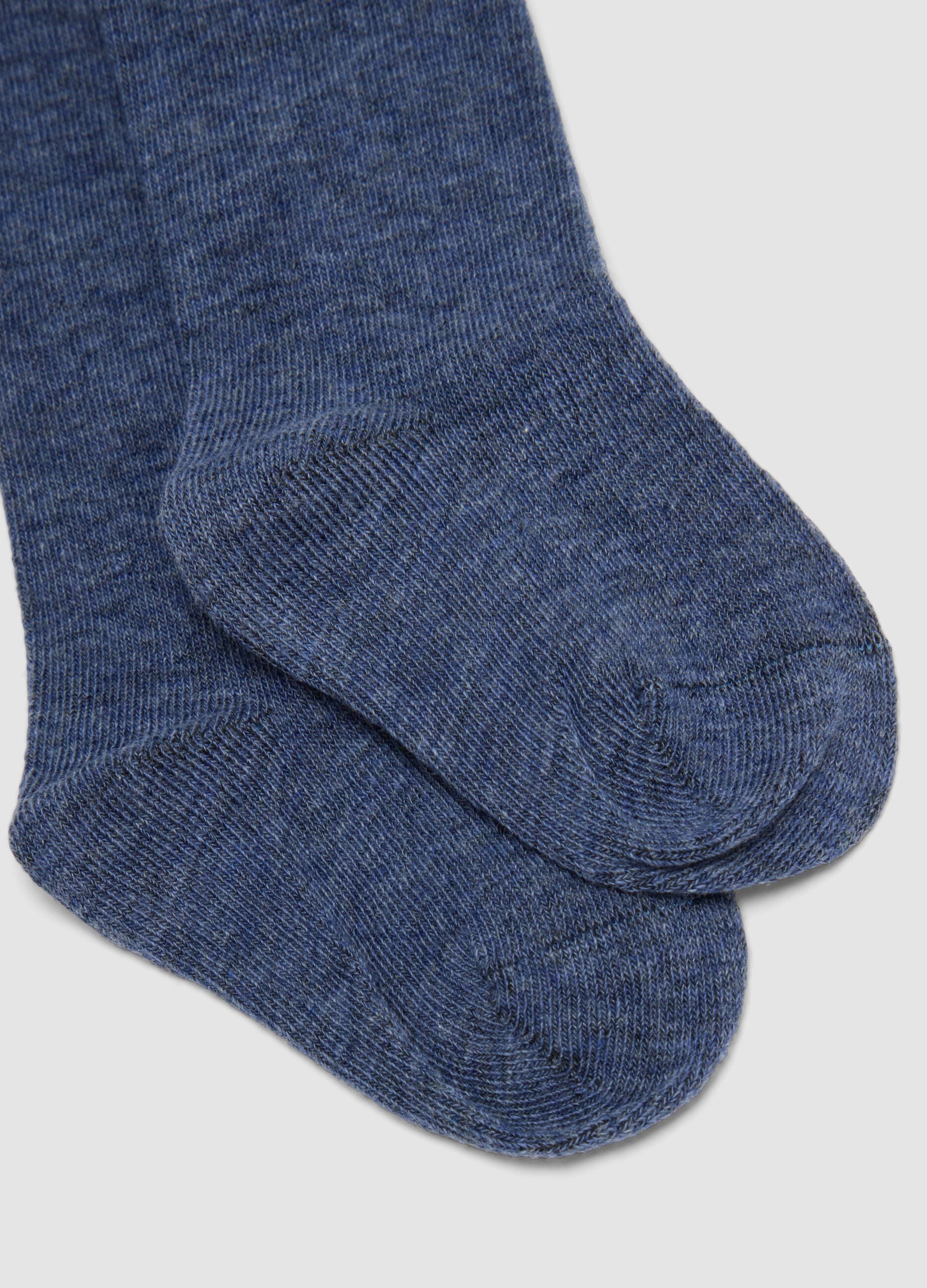 3-pack of multicolour long socks in stretch organic cotton