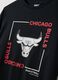 T-shirt nera in puro cotone con stampa Chicago Bulls_5