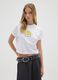 White pure cotton regular fit t-shirt with chicks_1