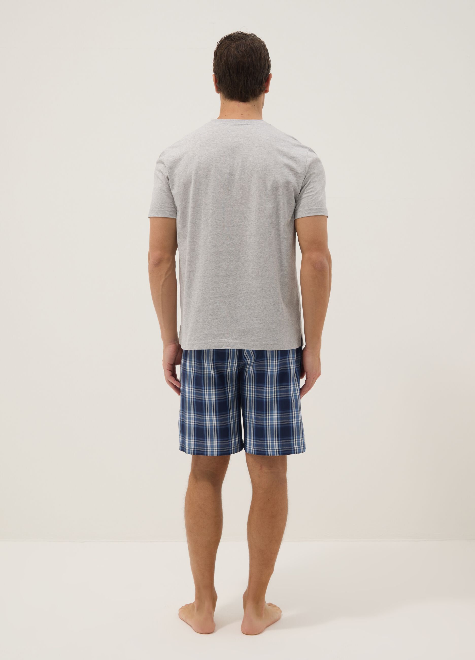 Multicolour Regular Fit Short Pyjamas in Pure Cotton