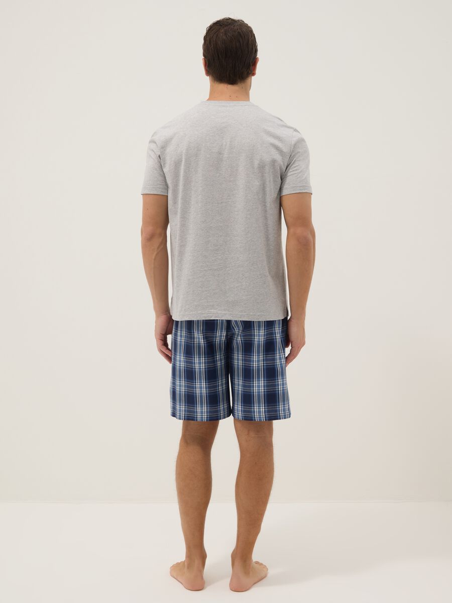 Multicolour Regular Fit Short Pyjamas in Pure Cotton_2