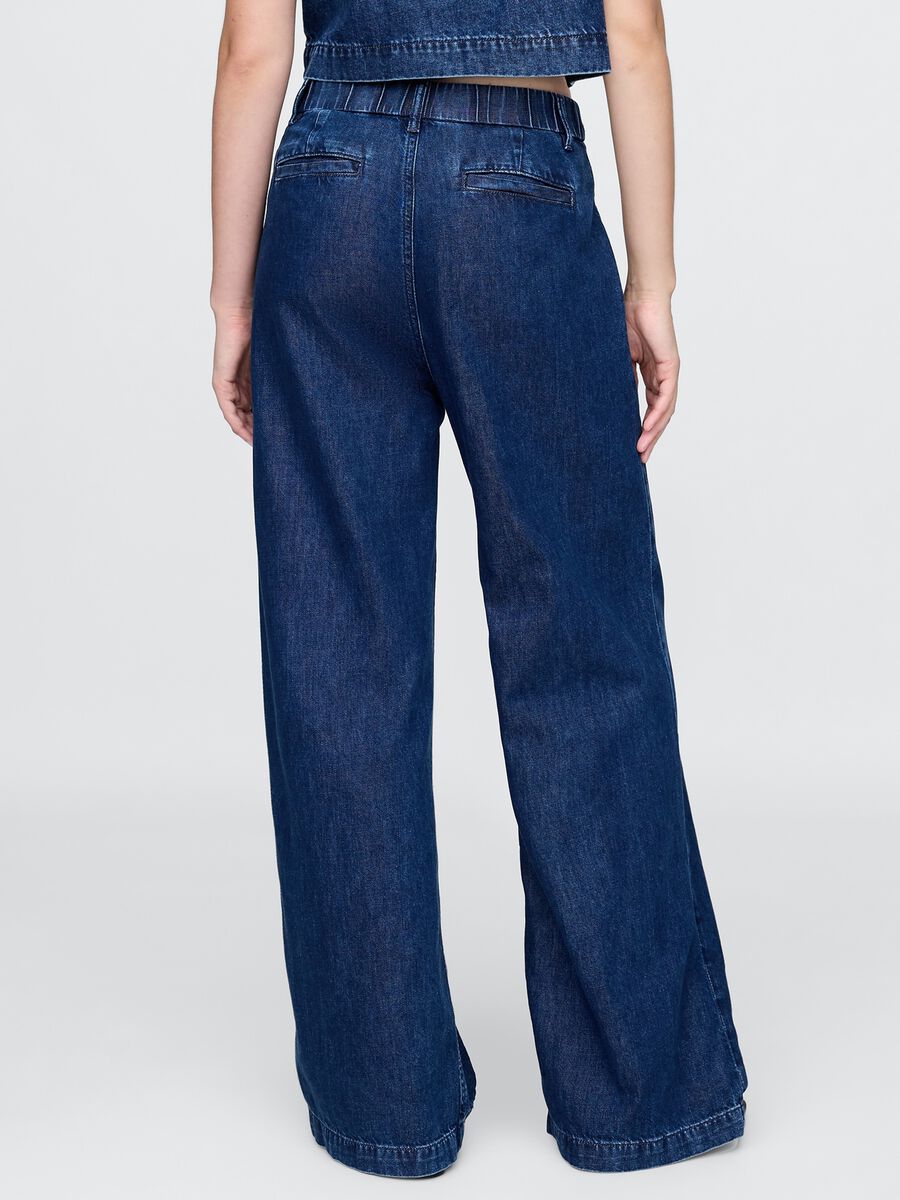 Palazzo Trousers in Denim_2