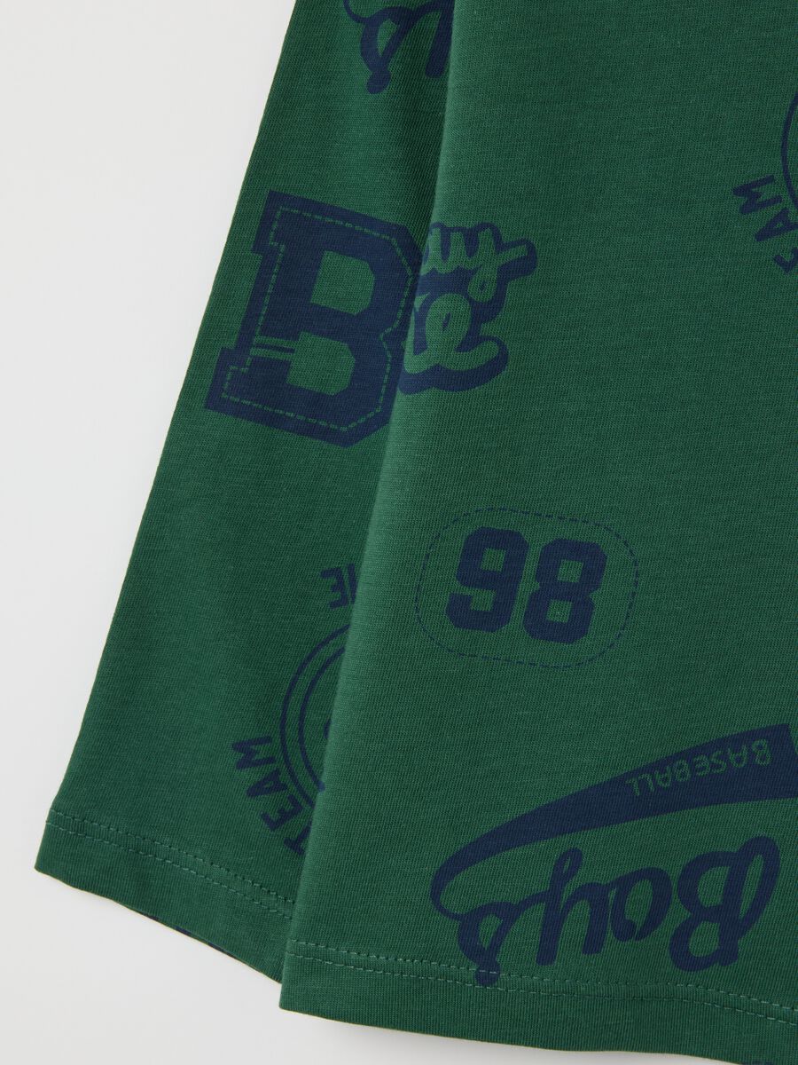 Children's green pure cotton T-shirt in regular fit_2