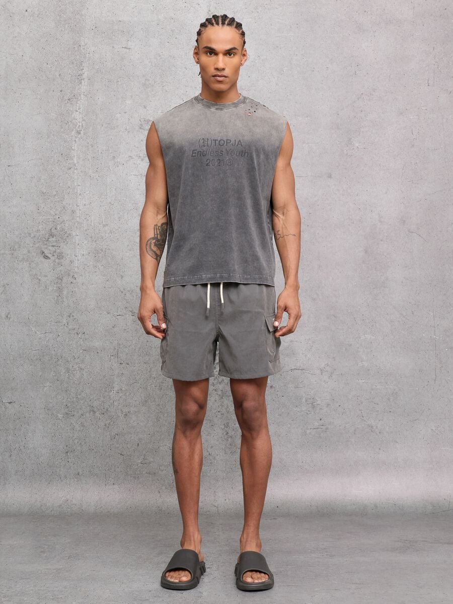 Sunfaded Distressed Tank Top Vintage Grey_4