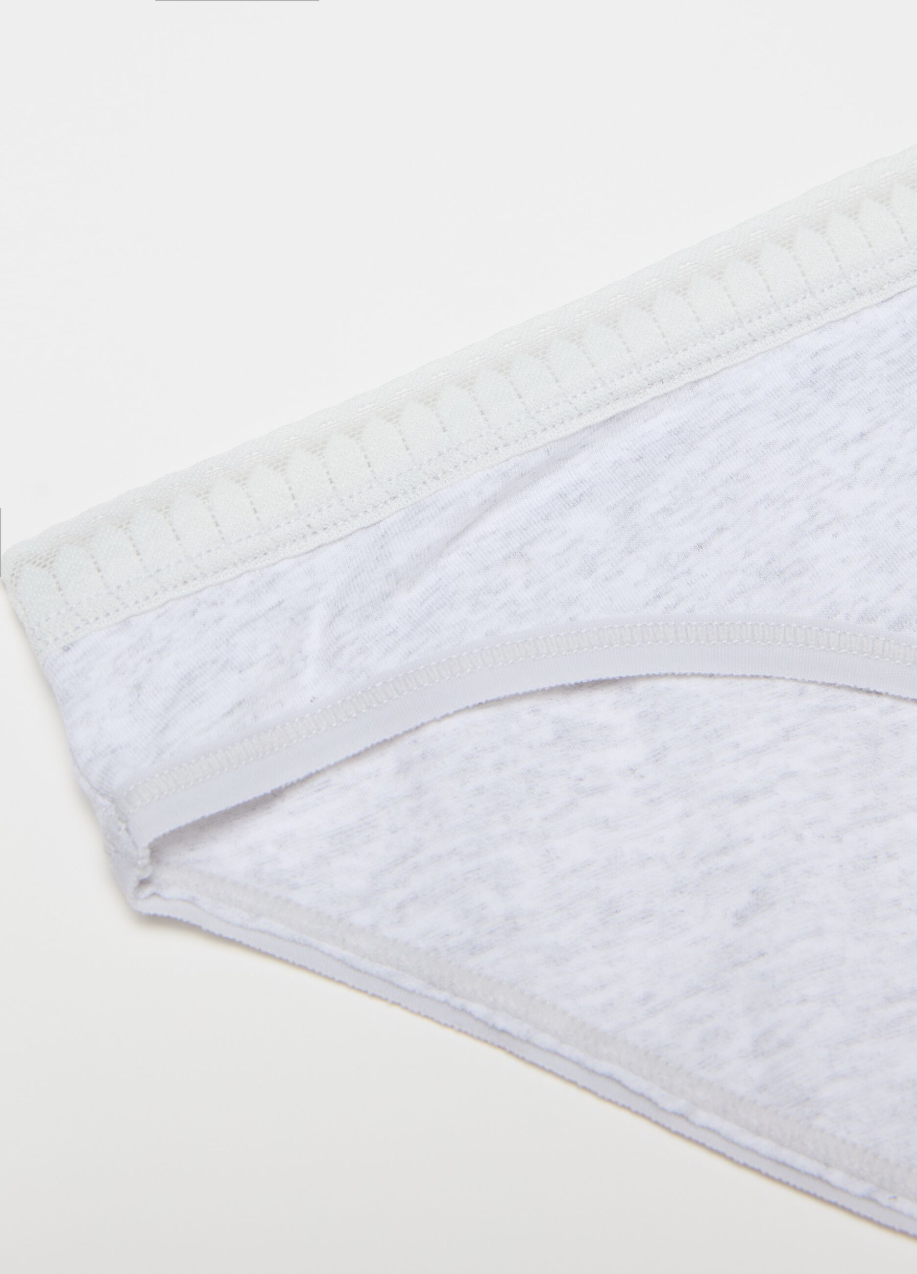 Stretch cotton briefs with detail
