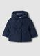Navy padded hooded jacket, regular fit_0