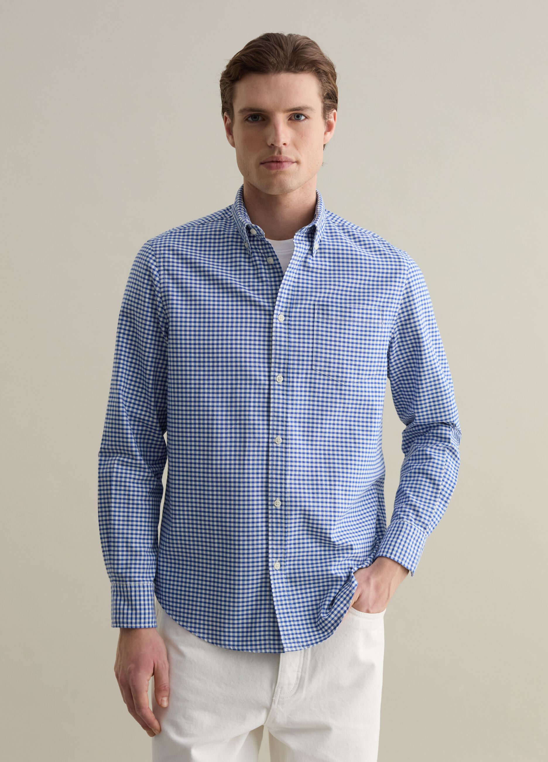 Camicia in cotone oxford a quadretti