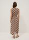Abito midi marrone in pura viscosa a quadri regular fit_3