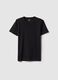 T-shirt girocollo nera da ragazzo in puro cotone over fit_3