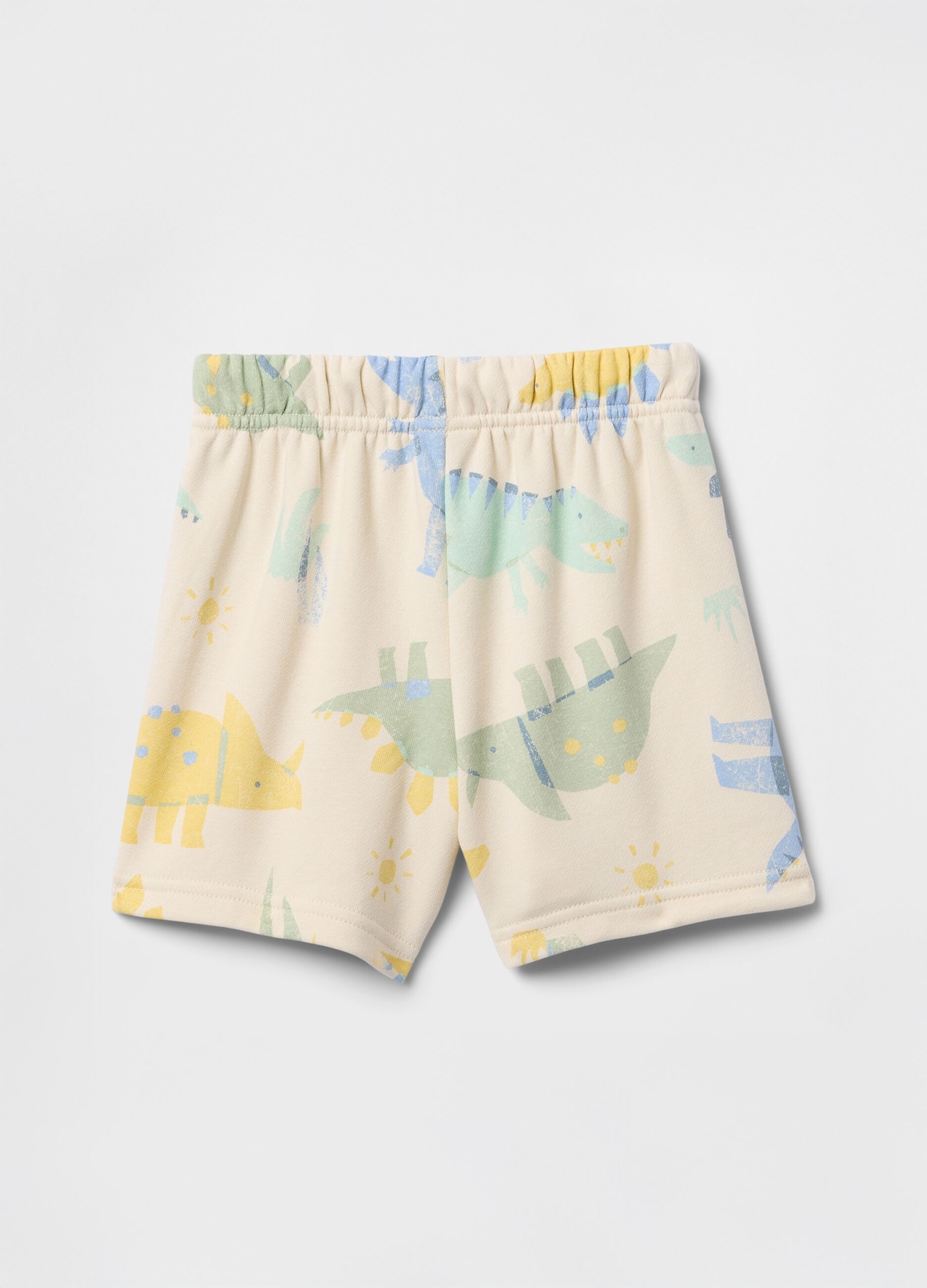 Beige Dinosaur Print Shorts for Kids by GAP