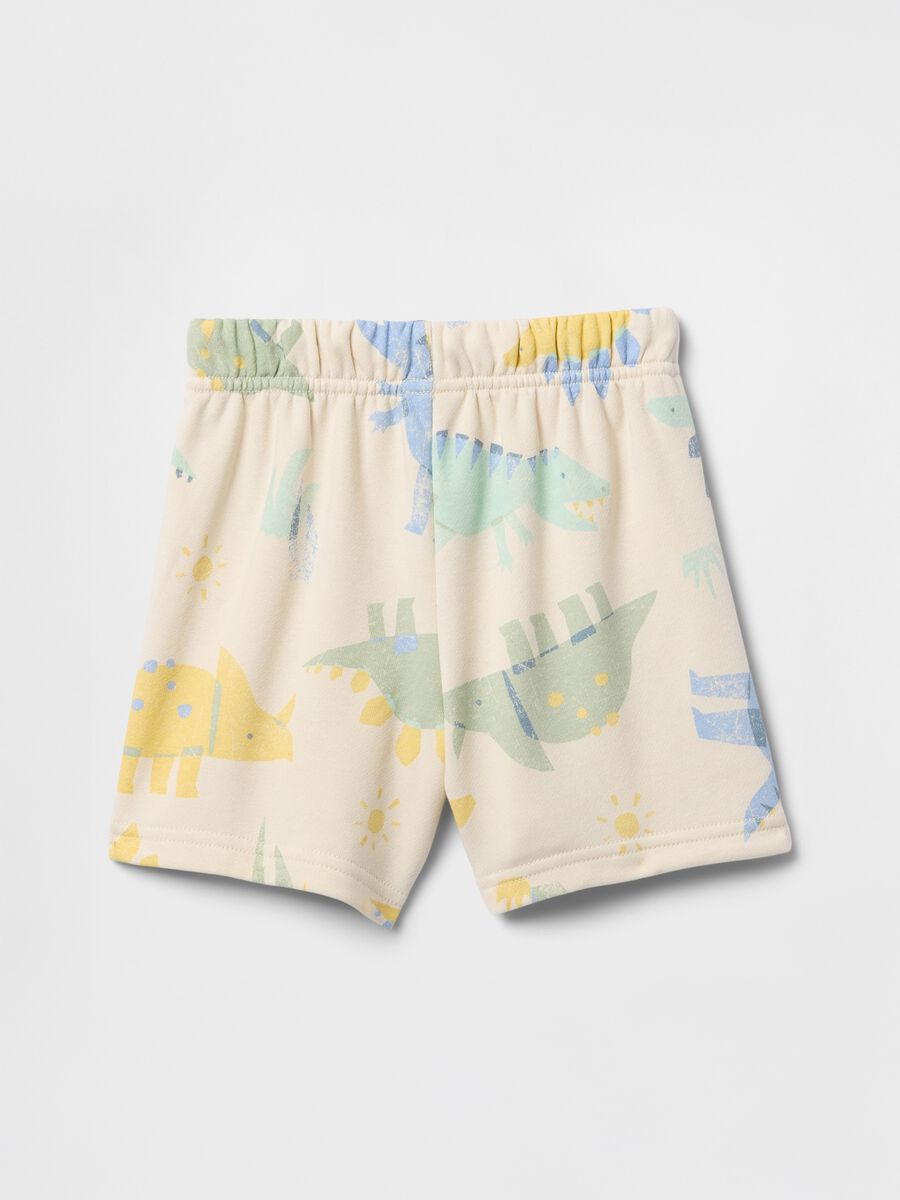 Beige Dinosaur Print Shorts for Kids by GAP_1