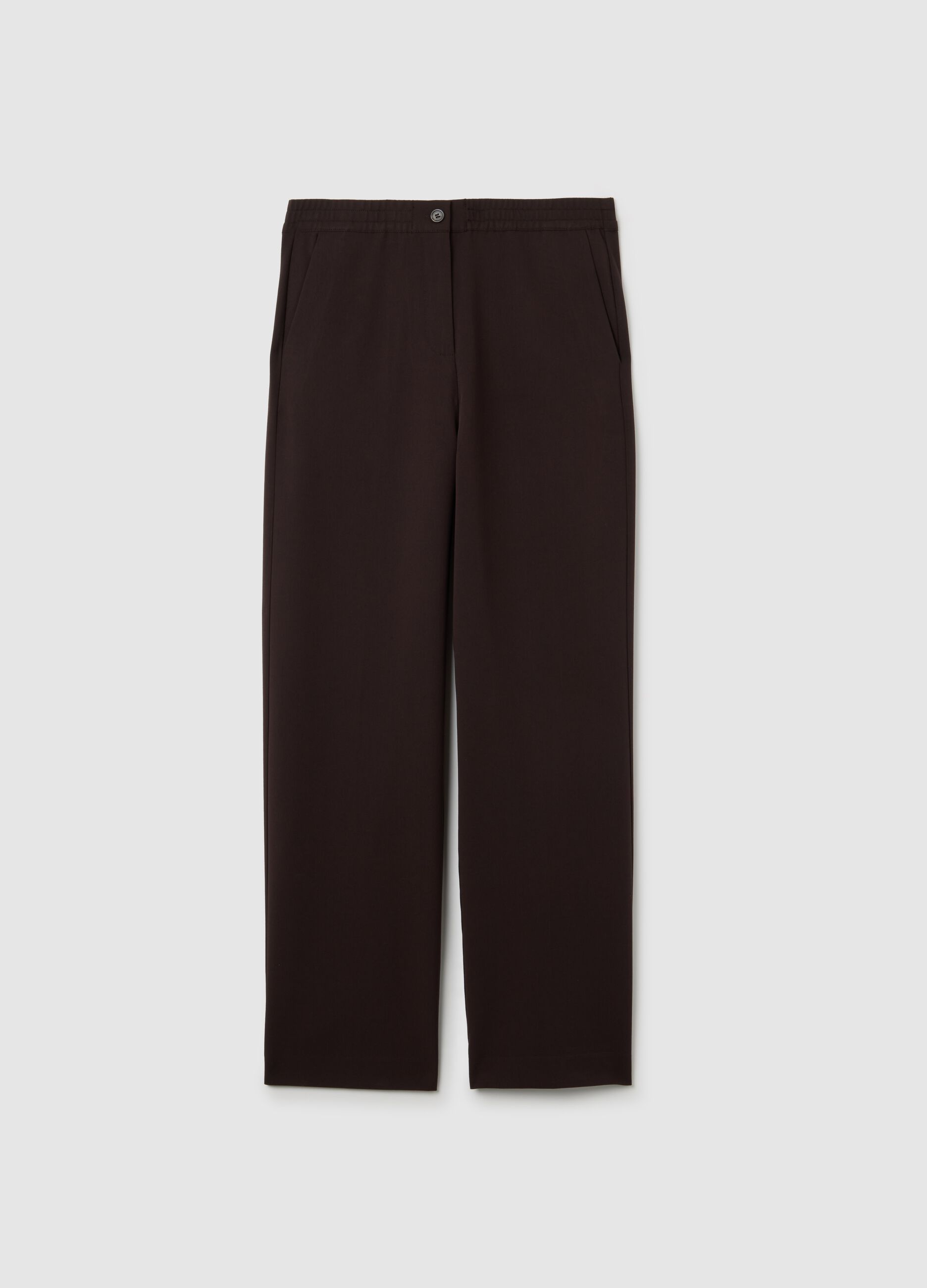 Grey Wide-Leg Trousers