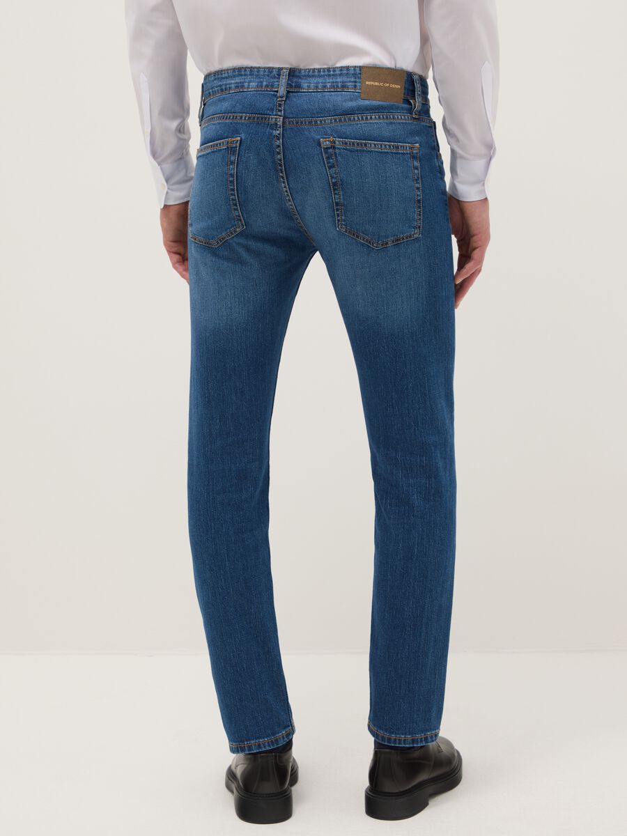 Slim Fit Blue Stretch Cotton Jeans_2
