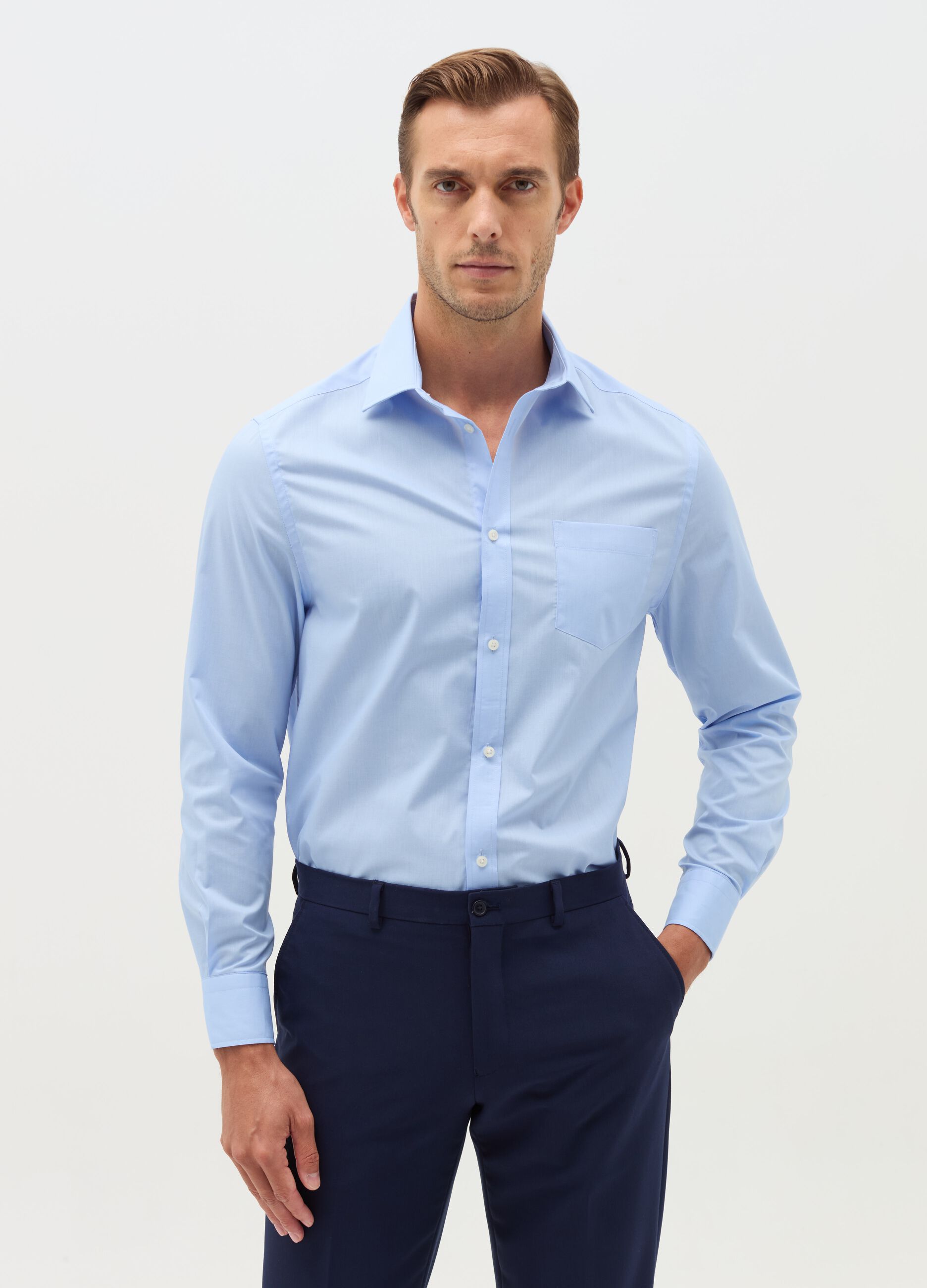 Regular-fit shirt with pocket