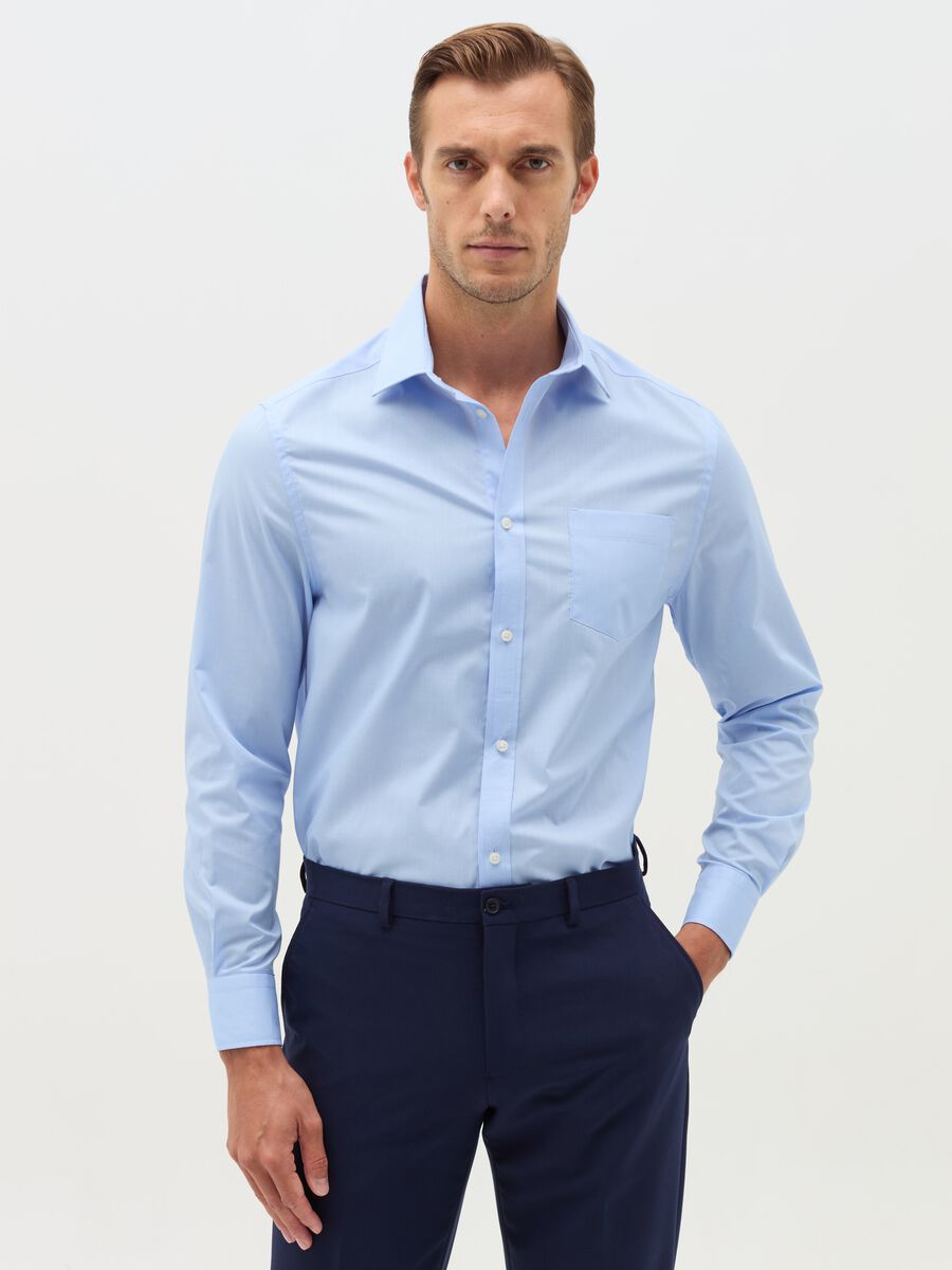 Camicia regular fit con tasca_0
