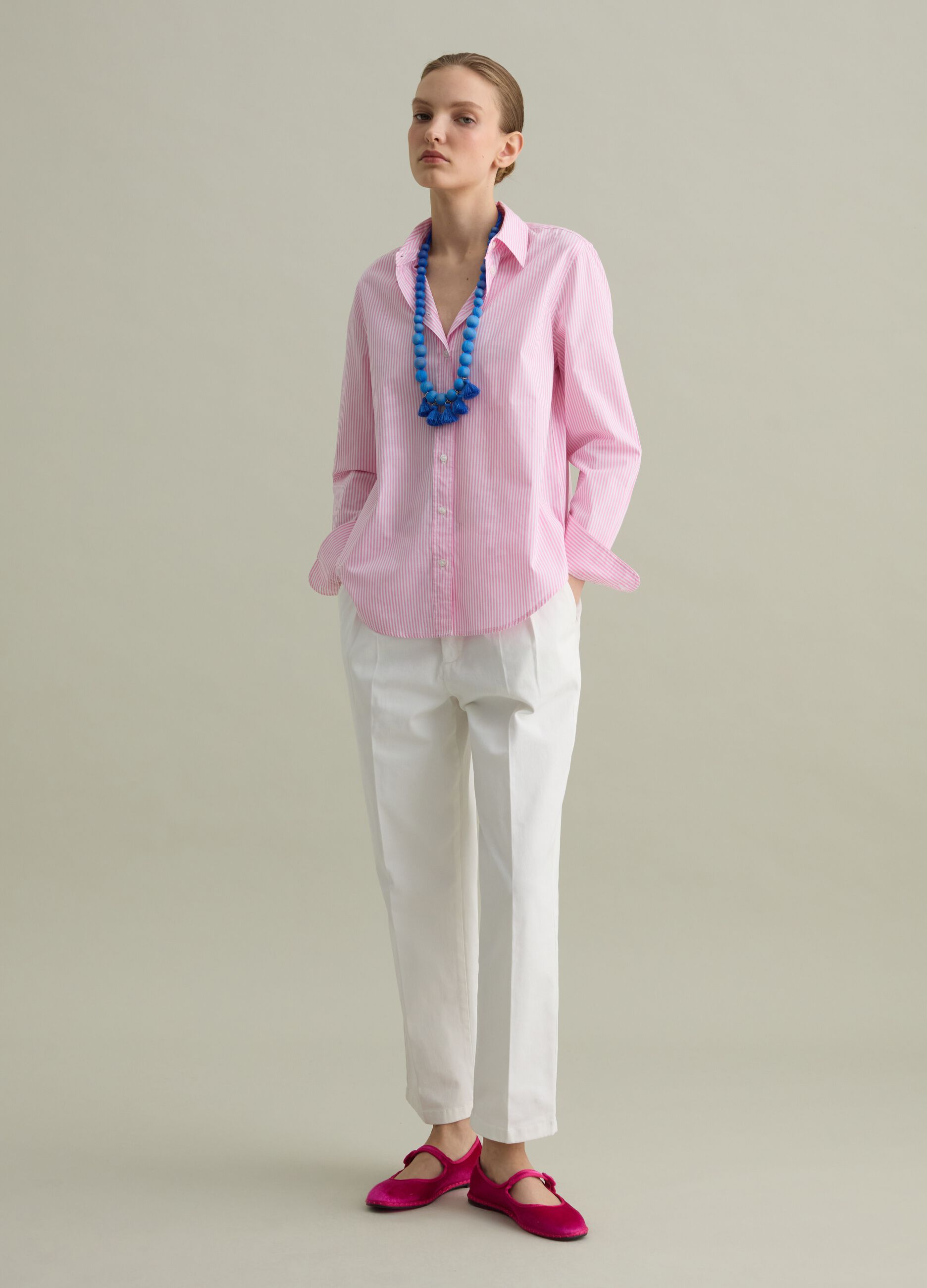 Necklace with beads and tassels