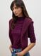 Purple modal and stretch cashmere T-shirt, regular fit_3