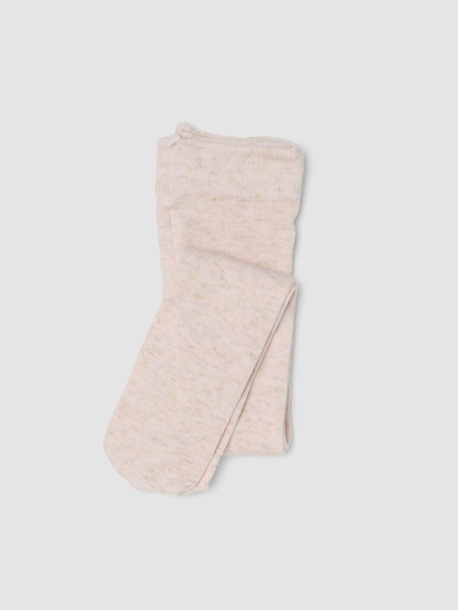 Pink marl stretch viscose tights_0