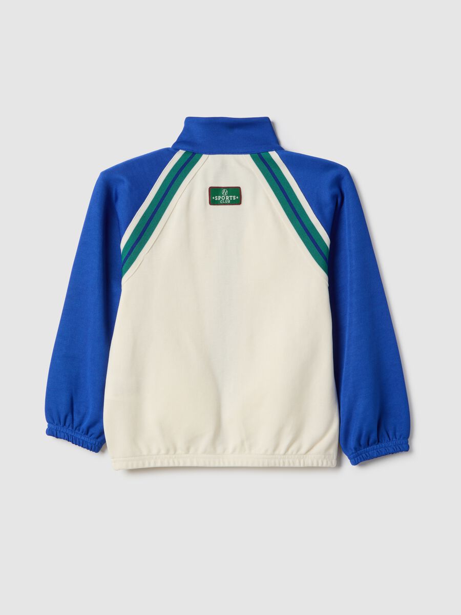 Multicolour cotton blend kids' zip-up sweatshirt_1
