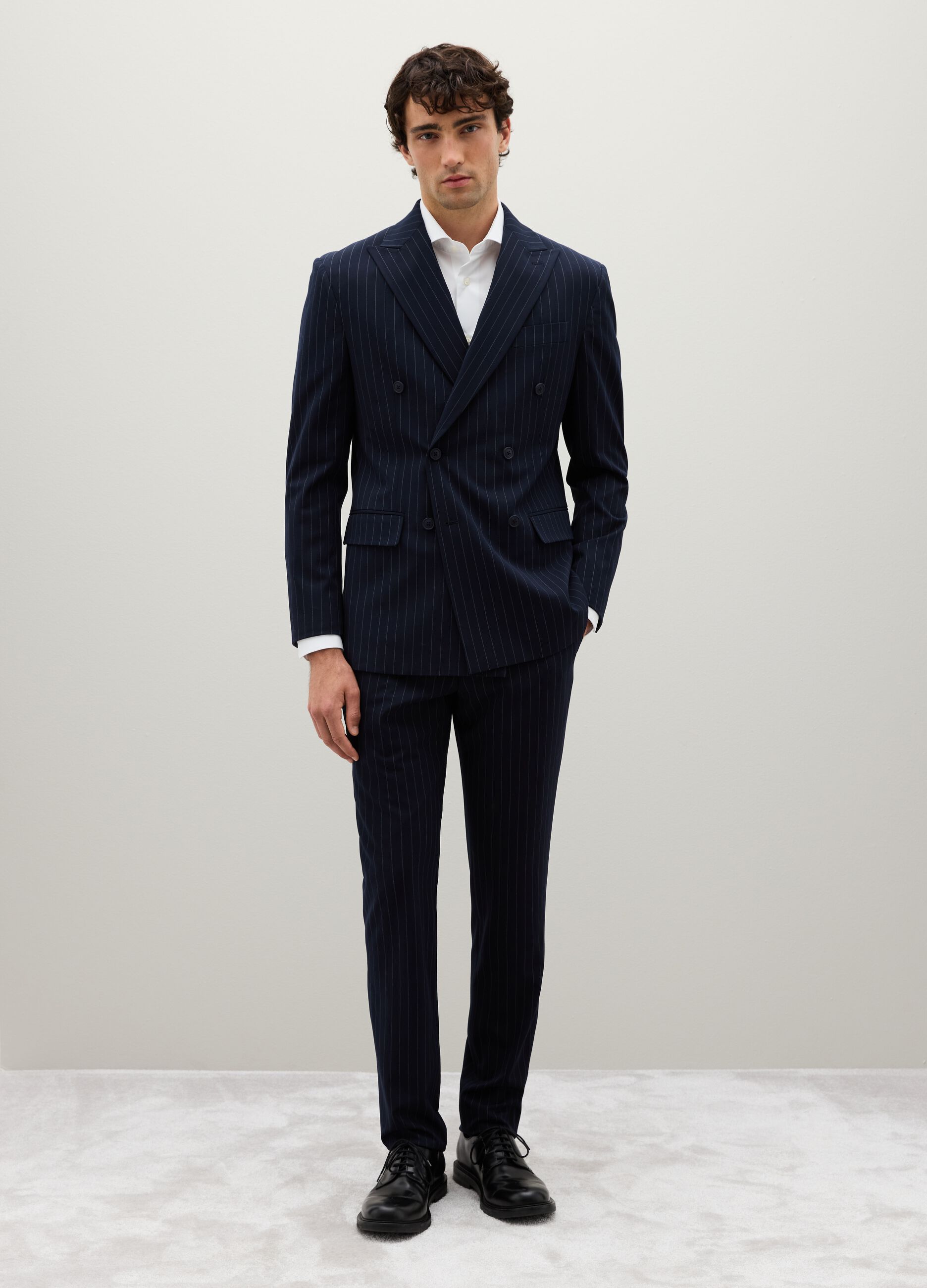 Completo in misto blu regular fit