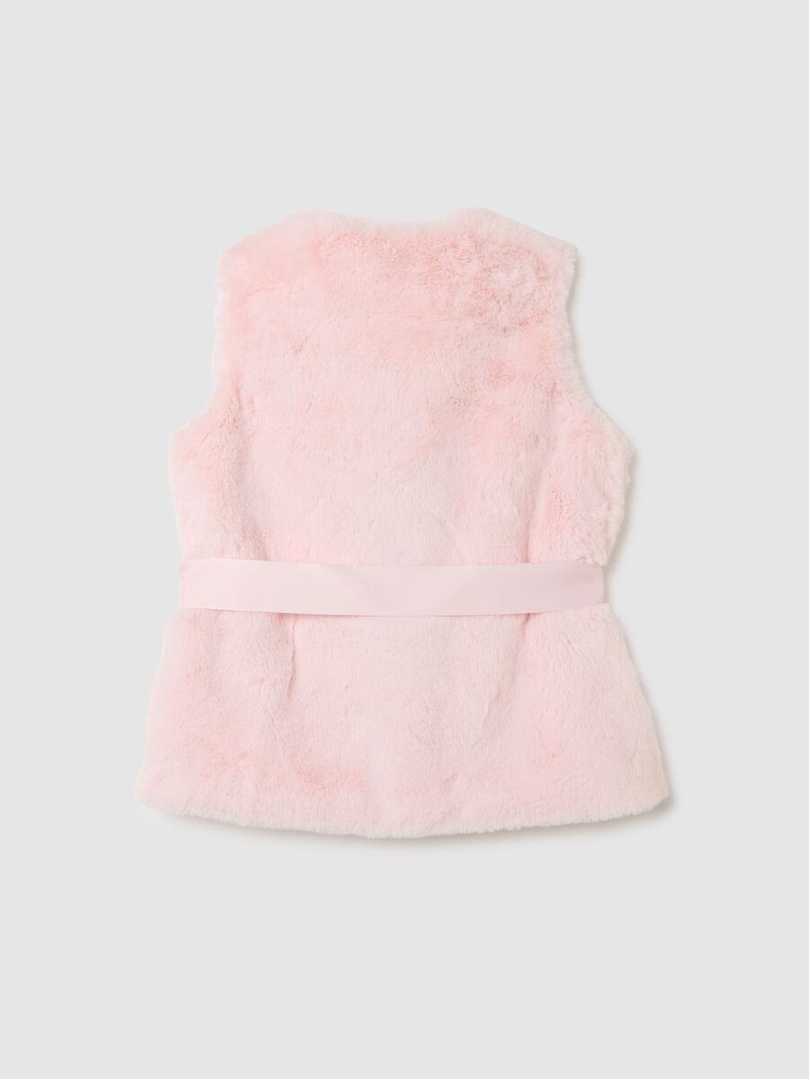Slim Fit Pink Girls' Gilet_1