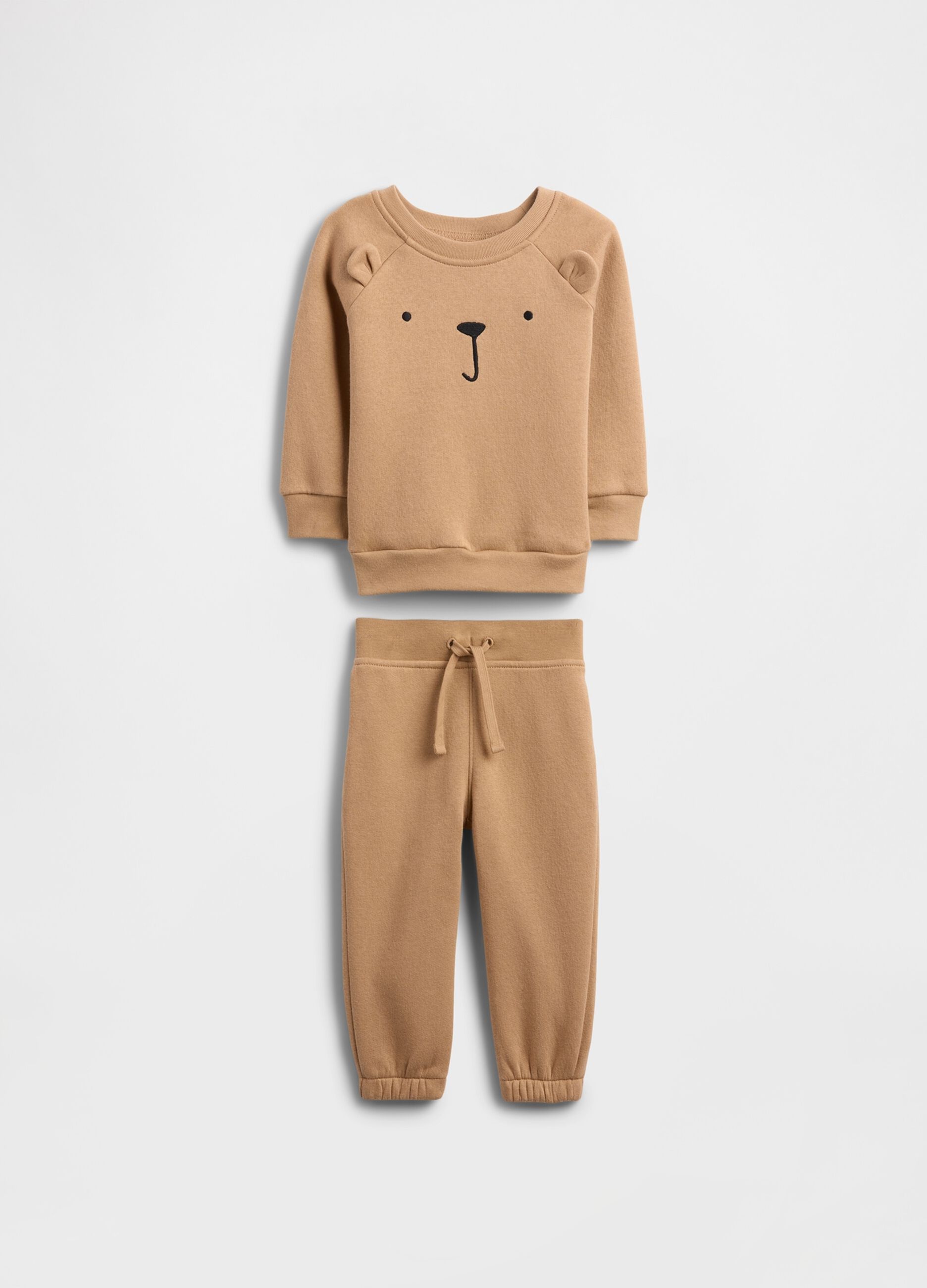Brown cotton blend set
