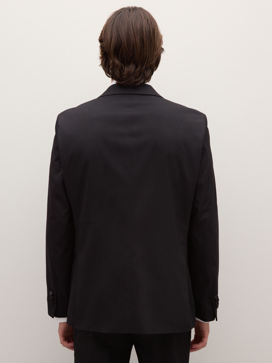 Blazer elegante nero regular fit con bottoni_4