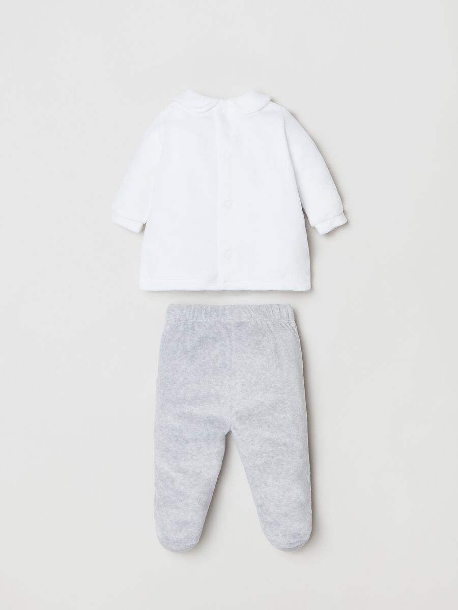 Set in velour con ricamo pinguino_1