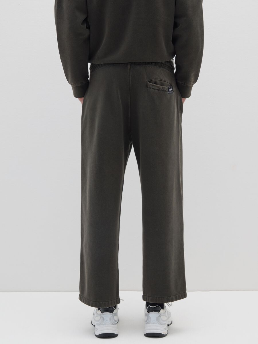 Pantaloni in misto cotone nero relaxed fit_2