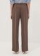 Brown stretch-viscose straight-fit trousers_2