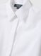 White slim fit cotton blend shirt with classic collar and buttons_5