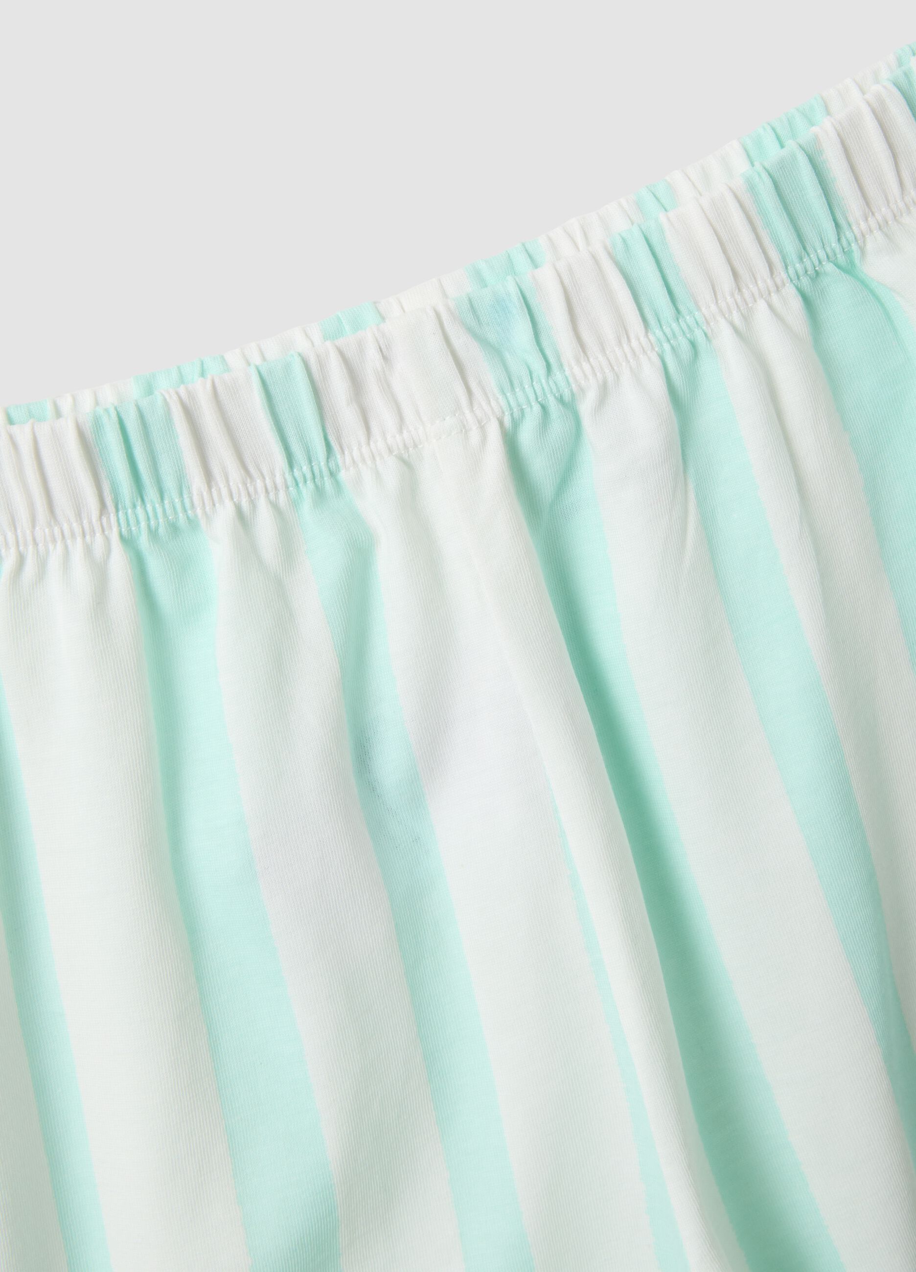 Light blue pure organic cotton kids' pyjamas, regular fit
