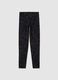 Girl's Skinny Black Cotton Blend Leggings_1