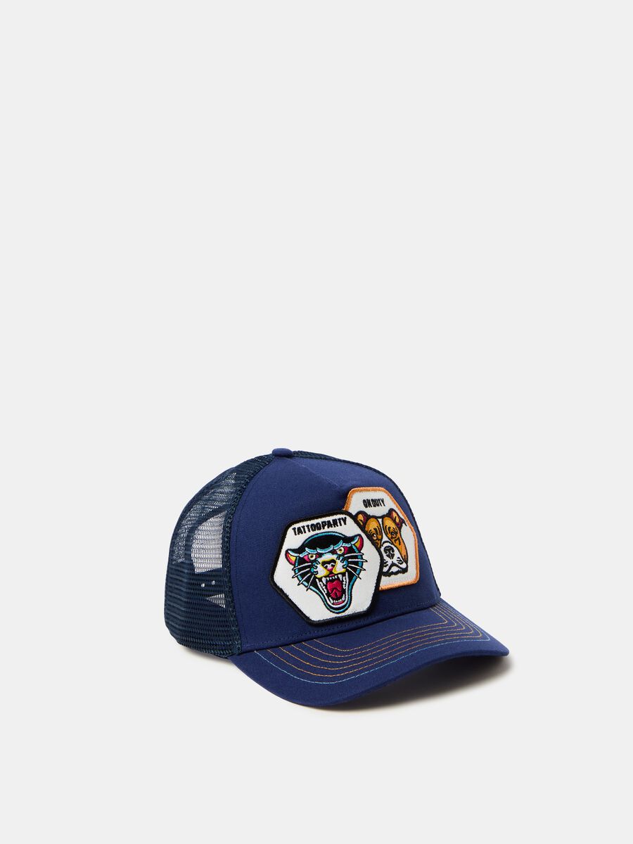 Baseball cap with tattoo patch_0