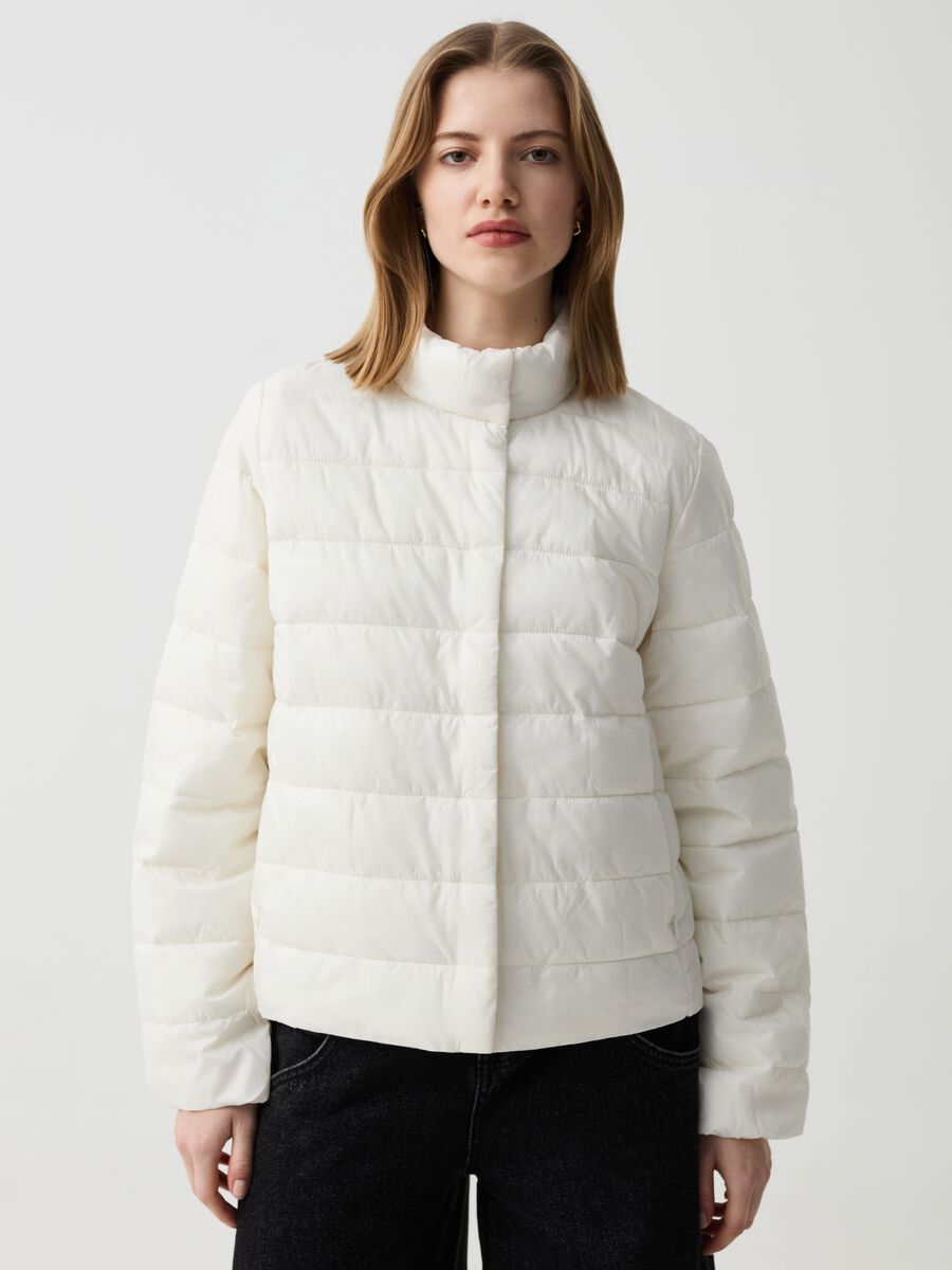 Essential ultralight down jacket with high neck_2