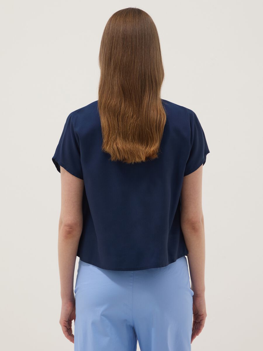 Blue pure viscose regular-fit shirt_3